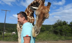 Africa, Faye Anderson, clients, giraffe, group photo