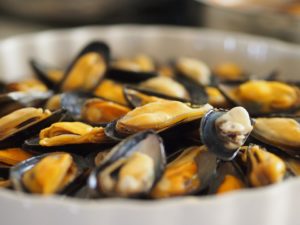 Seafood, mussels, food, fresh